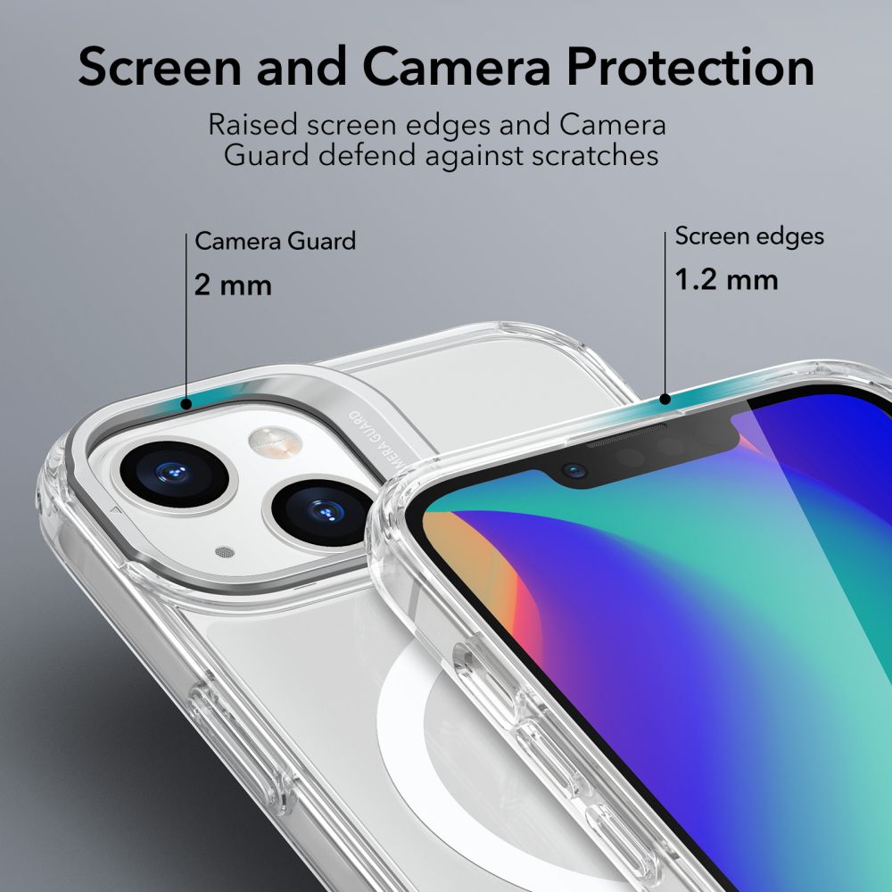 ESR iPhone 14 Plus Classic Kickstand Halolock MagSafe Σκληρή Θήκη με Πλαίσιο Σιλικόνης και Stand - Διάφανη