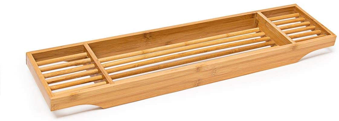 Relaxdays Ξύλινη Βάση από Μπαμπού για τη Μπανιέρα - 70cm - Natural - 4052025190262