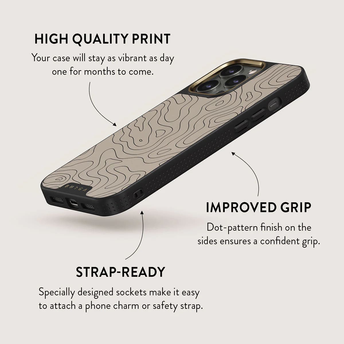 Burga iPhone 15 Pro Max Elite MagSafe Σκληρή Θήκη με MagSafe - Gold - Wild Terrain