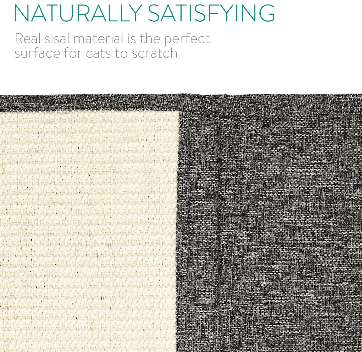 Navaris Cat Scratch Mat Sofa Shield - Προστατευτικό Καναπέ από Γρατζουνιές Γάτας - 130 x 45 cm - Dark Grey - White - 45105.19.02