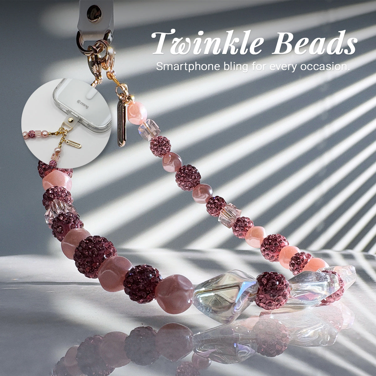 Crong Phone Charm - Λουράκι Κινητού για τον Καρπό - Twinkle Beads