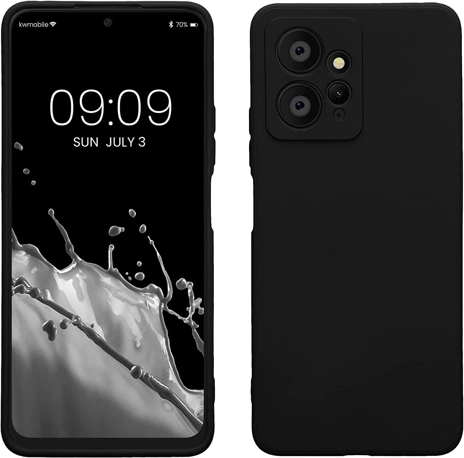 KW Xiaomi Redmi Note 12 4G Θήκη Σιλικόνης Rubberized TPU - Black - 61170.01