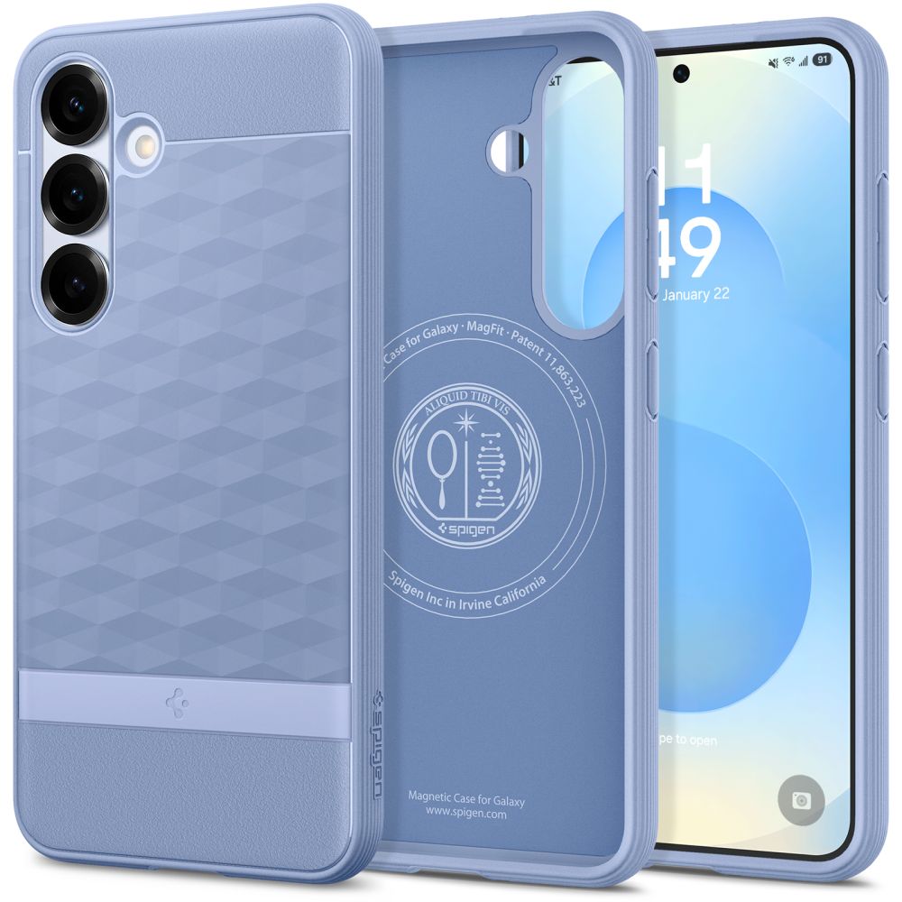 Spigen Samsung Galaxy S25 Plus - Parallax Mag Θήκη Σιλικόνης με Σκληρό Πλαίσιο και MagSafe - Purple Ish