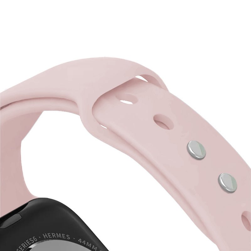 Crong Λουράκι Apple Watch 2/3/4/5/6/7/8/9/10/11 - SE (1/2/3) - 38/40/41/42mm Σιλικόνης - Liquid Strap - Sand Pink