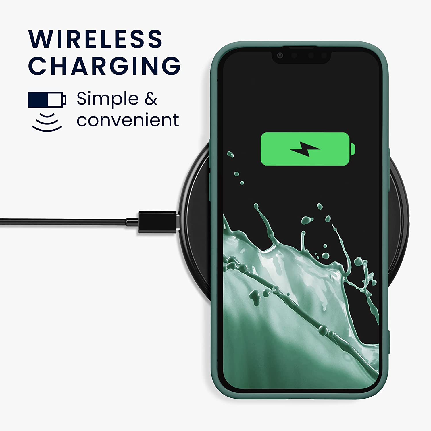 KW iPhone 13 Pro Θήκη Σιλικόνης Rubberized TPU - Forest Green - 58955.166