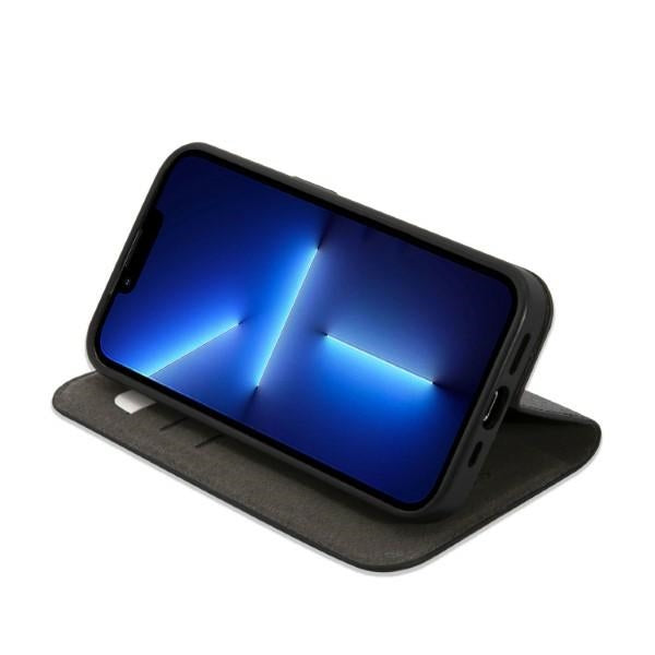 Guess iPhone 14 Pro Max 4G Vintage Gold Logo Θήκη Βιβλίο από Συνθετικό Δέρμα - Black - GUBKP14XHG4SHK