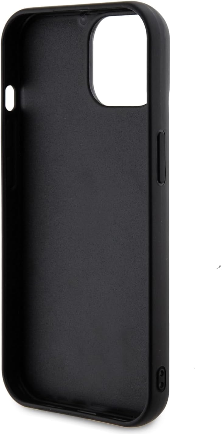 Guess iPhone 15 - Sequin Script Metal Σκληρή Θήκη με Επένδυση από Παγέτες - Black - GUHCP15SPSFDGSK