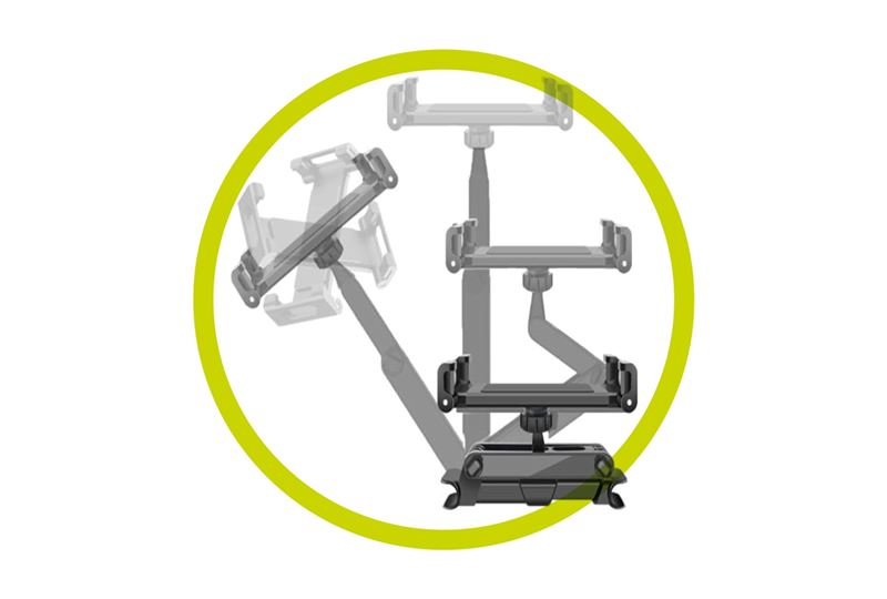 Mobile Origin Stretchable Βάση Αυτοκίνητου για τα Πίσω Καθίσματα MO7 - Black