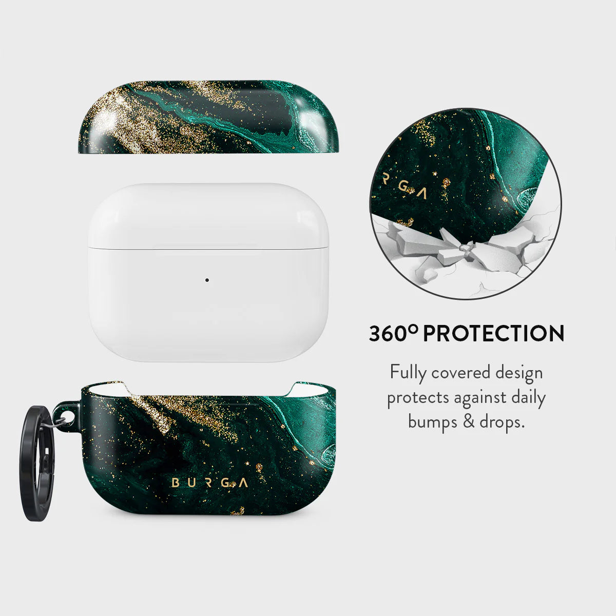Burga AirPods Pro 2 Σκληρή Θήκη - Emerald Pool