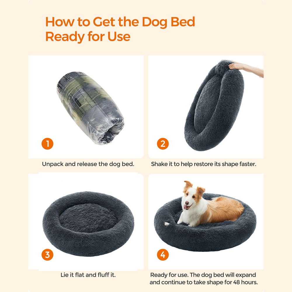 Feandrea Κρεβάτι Σκύλου / Γάτας - 100 x 20 cm - Dark Grey - PGW042G02