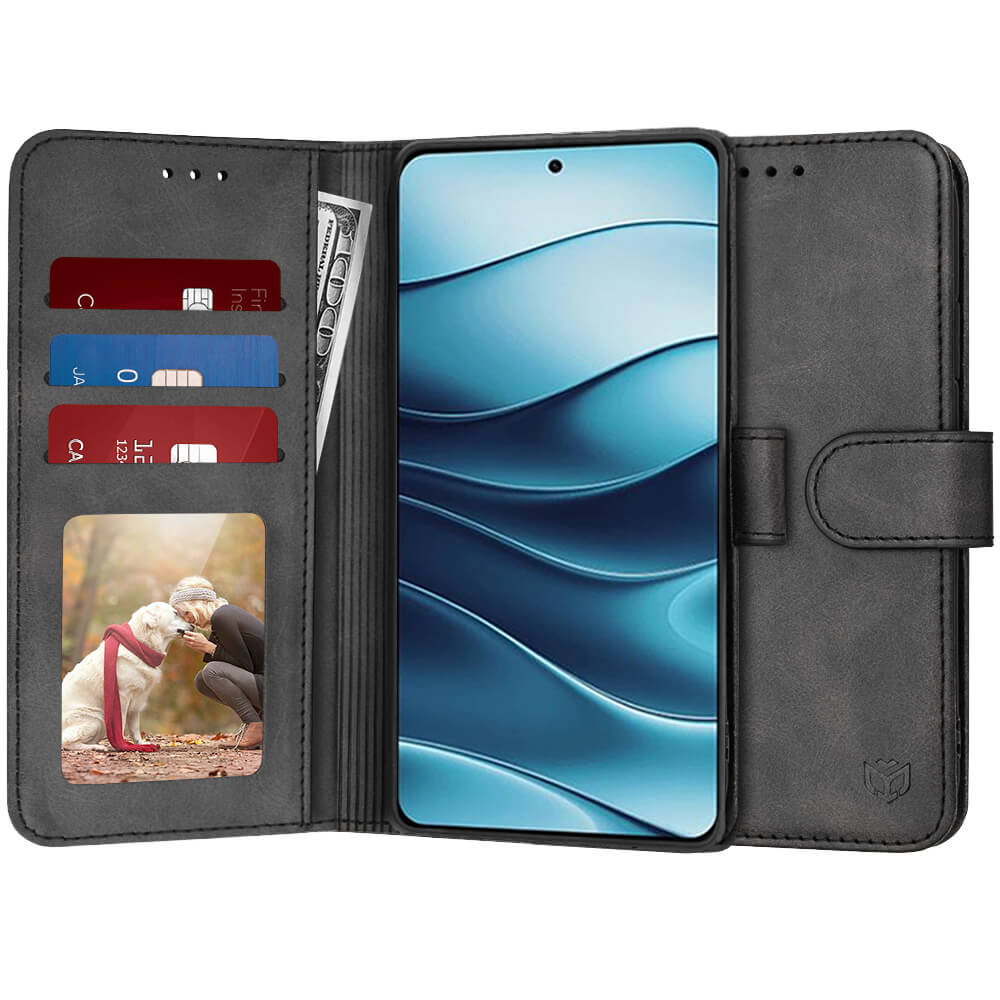 Techsuit Xiaomi Redmi Note 14 5G - Diary Book - Θήκη Πορτοφόλι από Δερματίνη με Stand - Black