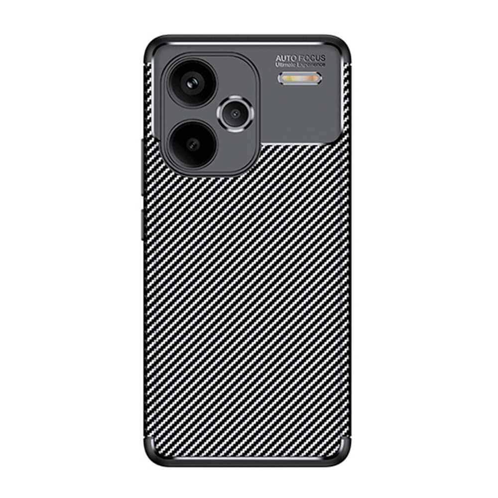 Techsuit Xiaomi Redmi Note 13 Pro+ 5G - CarbonFiber - Θήκη Σιλικόνης - Black