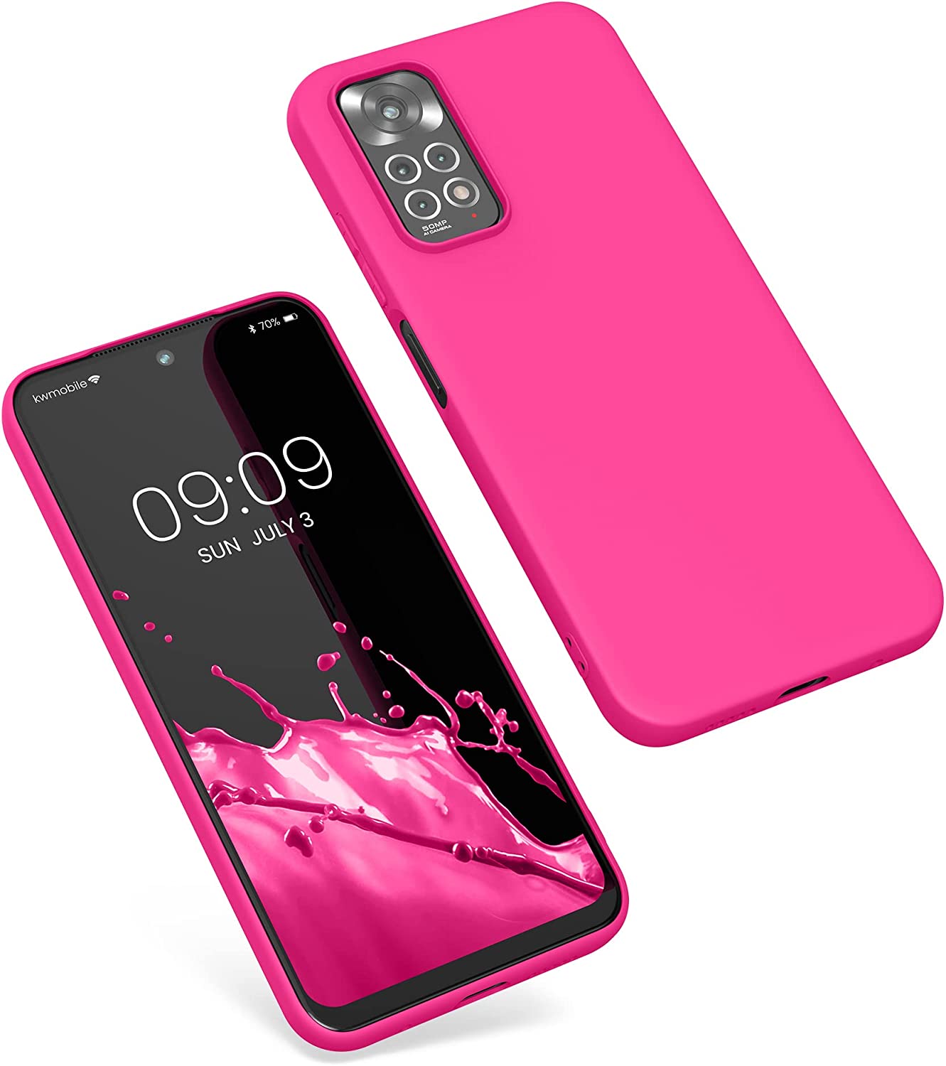 KW Xiaomi Redmi Note 11 / Redmi Note 11S Θήκη Σιλικόνης TPU - Neon Pink - 57368.77