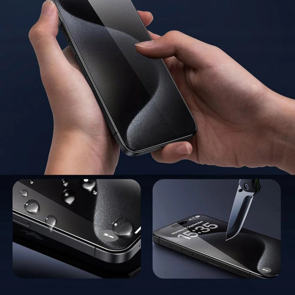 Tech-Protect iPhone 16 Pro Max / iPhone 17 Pro Max - Glass Fit+ Αντιχαρακτικό Γυαλί Οθόνης - 2 Τεμάχια - Διάφανo