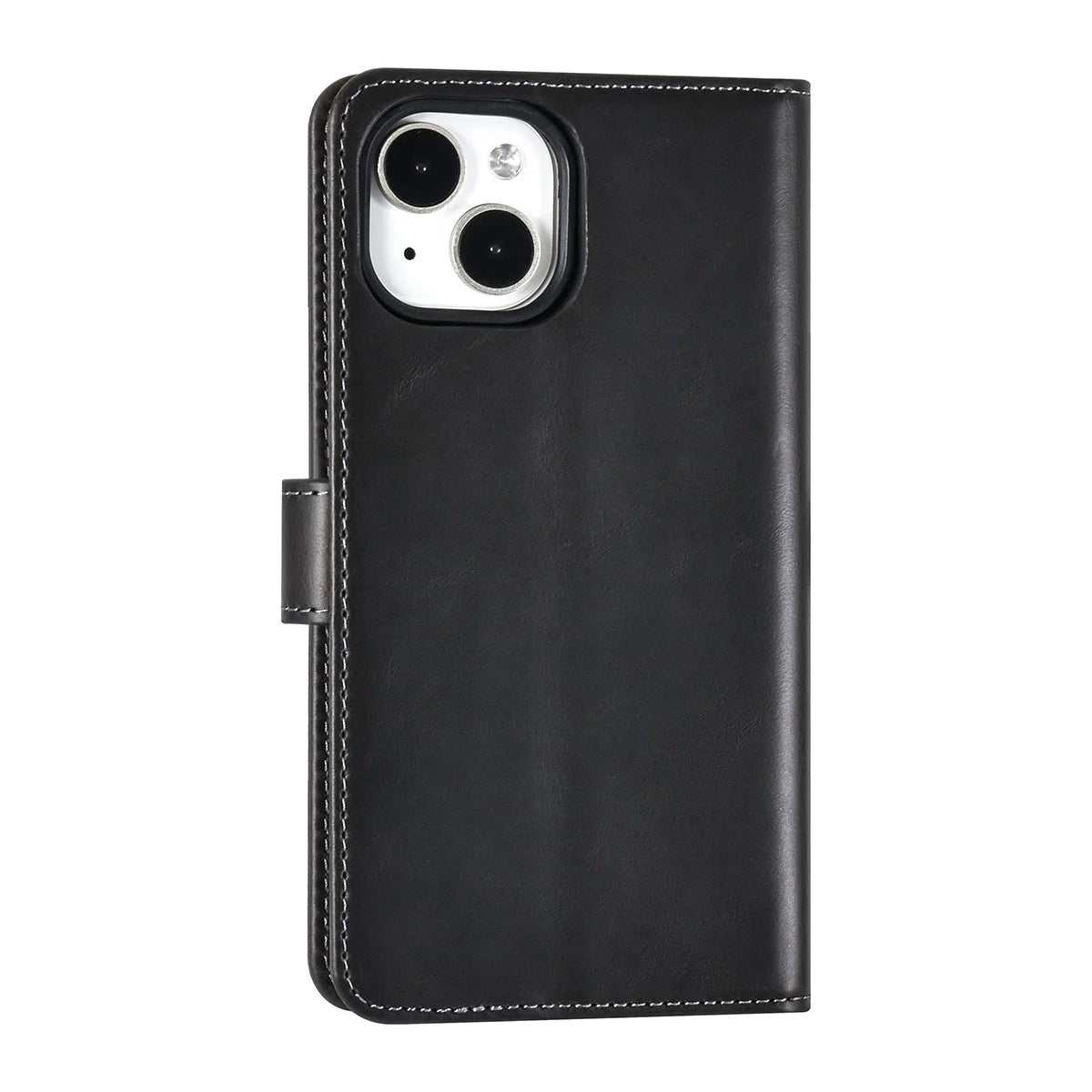 Tuniq iPhone 15 - 2 σε 1 - Θήκη Πορτοφόλι από Δερματίνη με Αποσπώμενη Θήκη - Μαύρη