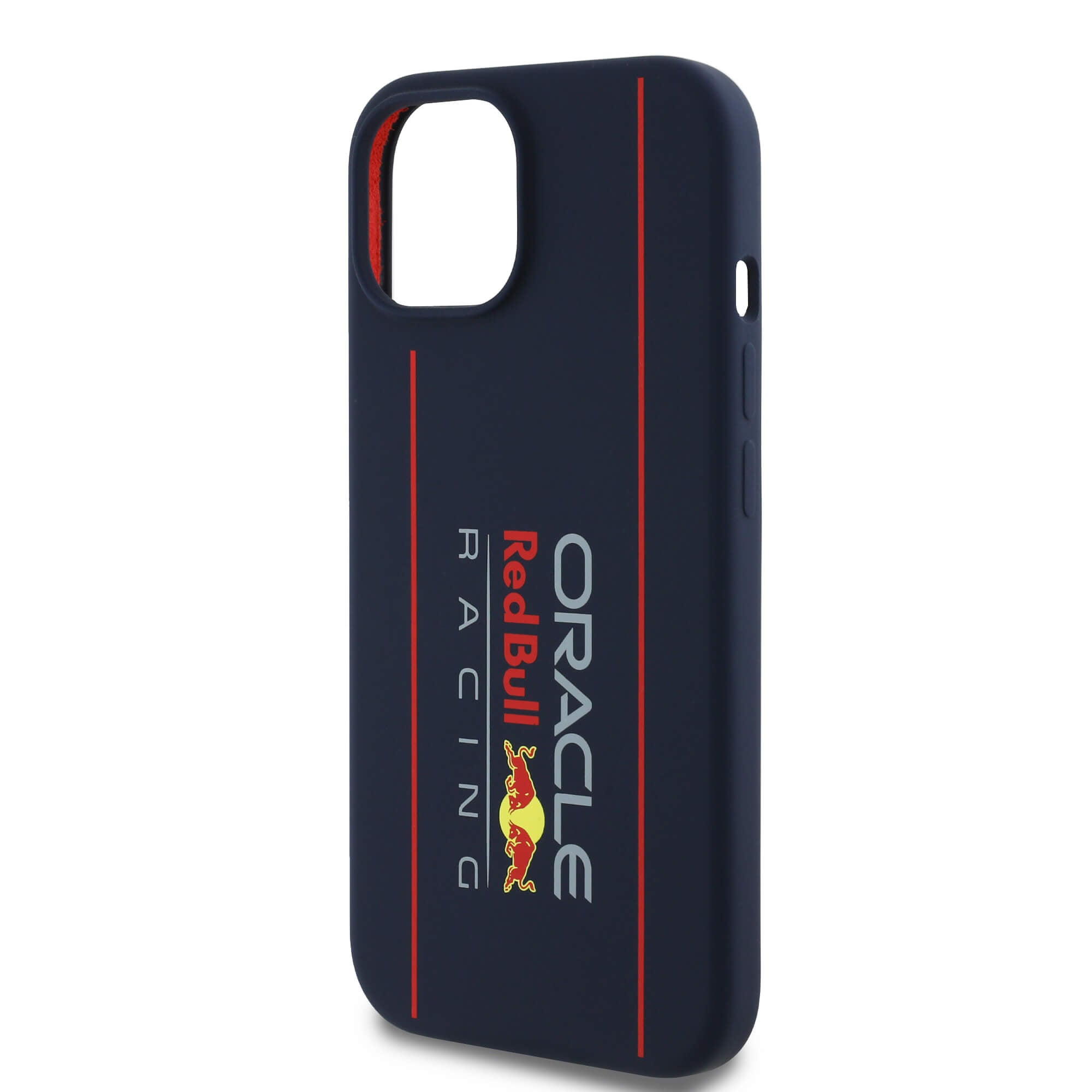 Red Bull iPhone 15 - Silicone Vertical Logo - MagSafe Σκληρή Θήκη με Πλαίσιο Σιλικόνης - Navy - RBHMP15S24SIOLRV