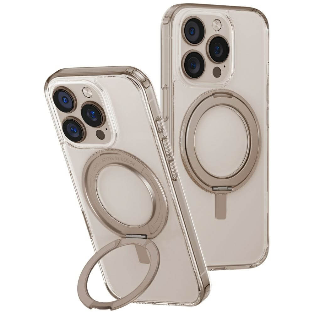 Uniq iPhone 16 Pro - Swivix 360 Rotating Kickstand - Σκληρή Θήκη με Πλαίσιο Σιλικόνης και Σταντ - Gold