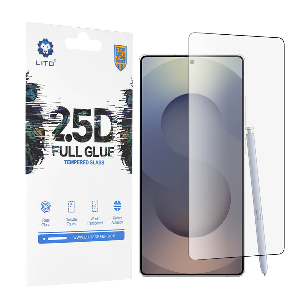 Lito Samsung Galaxy S25 Ultra 2.5D FullGlue Glass Ultra Thin Full Screen Αντιχαρακτικό Γυαλί Οθόνης - Black
