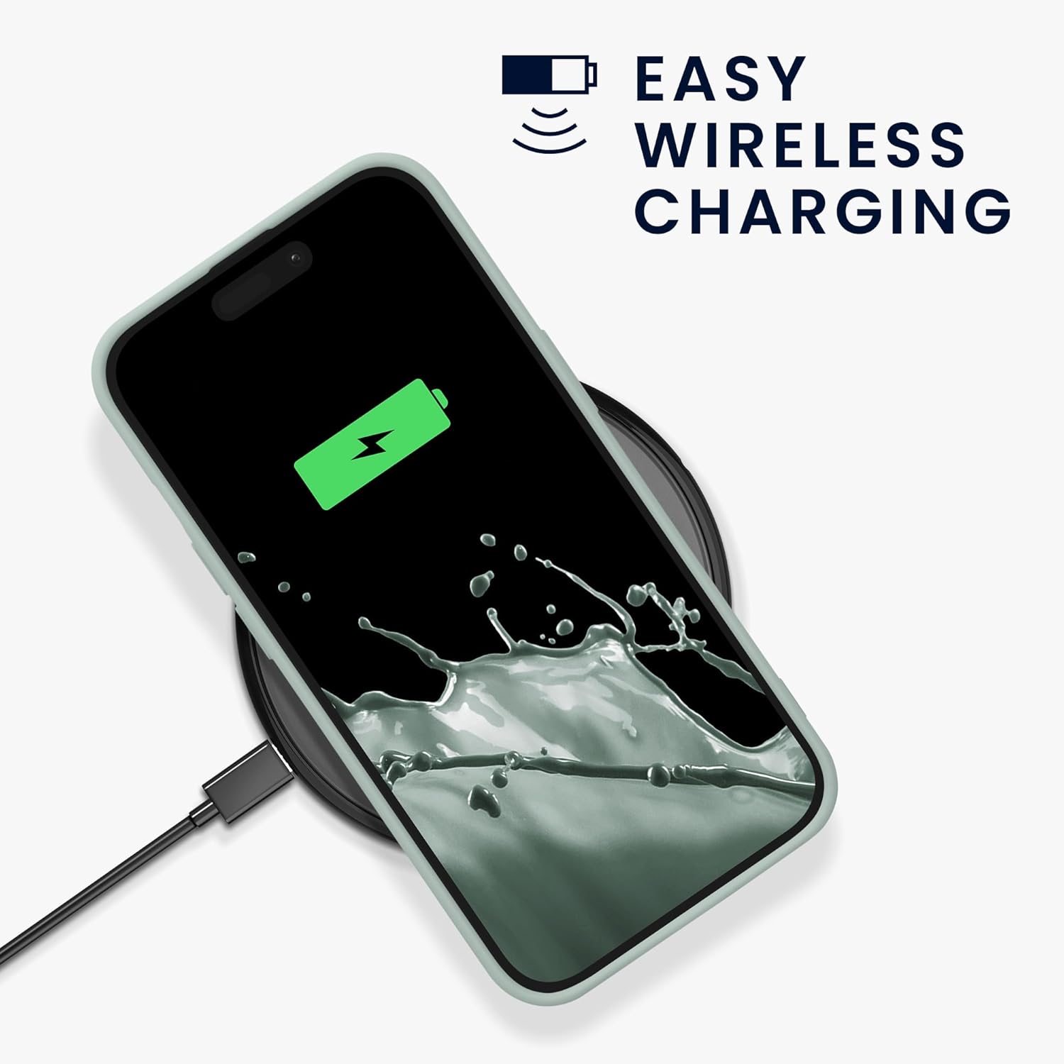 KW iPhone 15 Λεπτή Θήκη Σιλικόνης TPU - Cool Mint