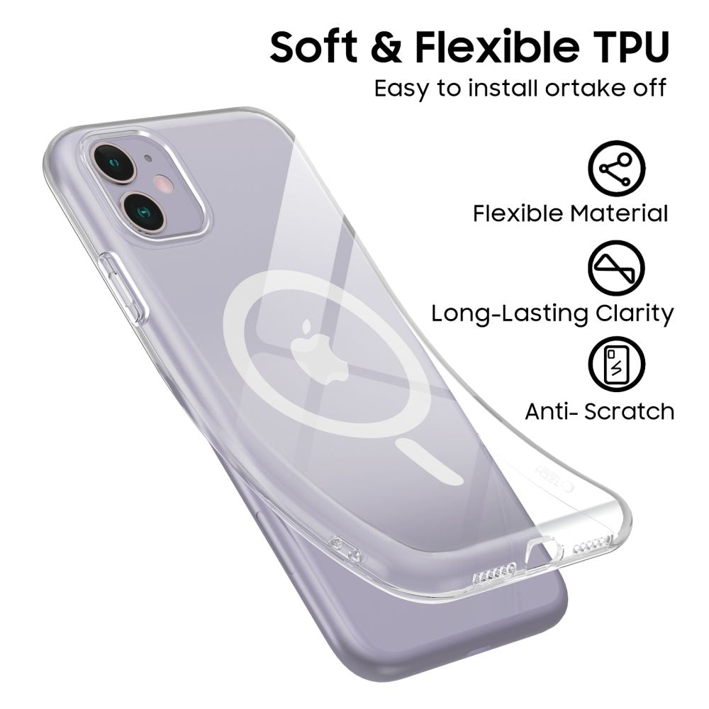 Tech-Protect iPhone 11 Flexair Θήκη Σιλικόνης TPU με MagSafe - Διάφανη