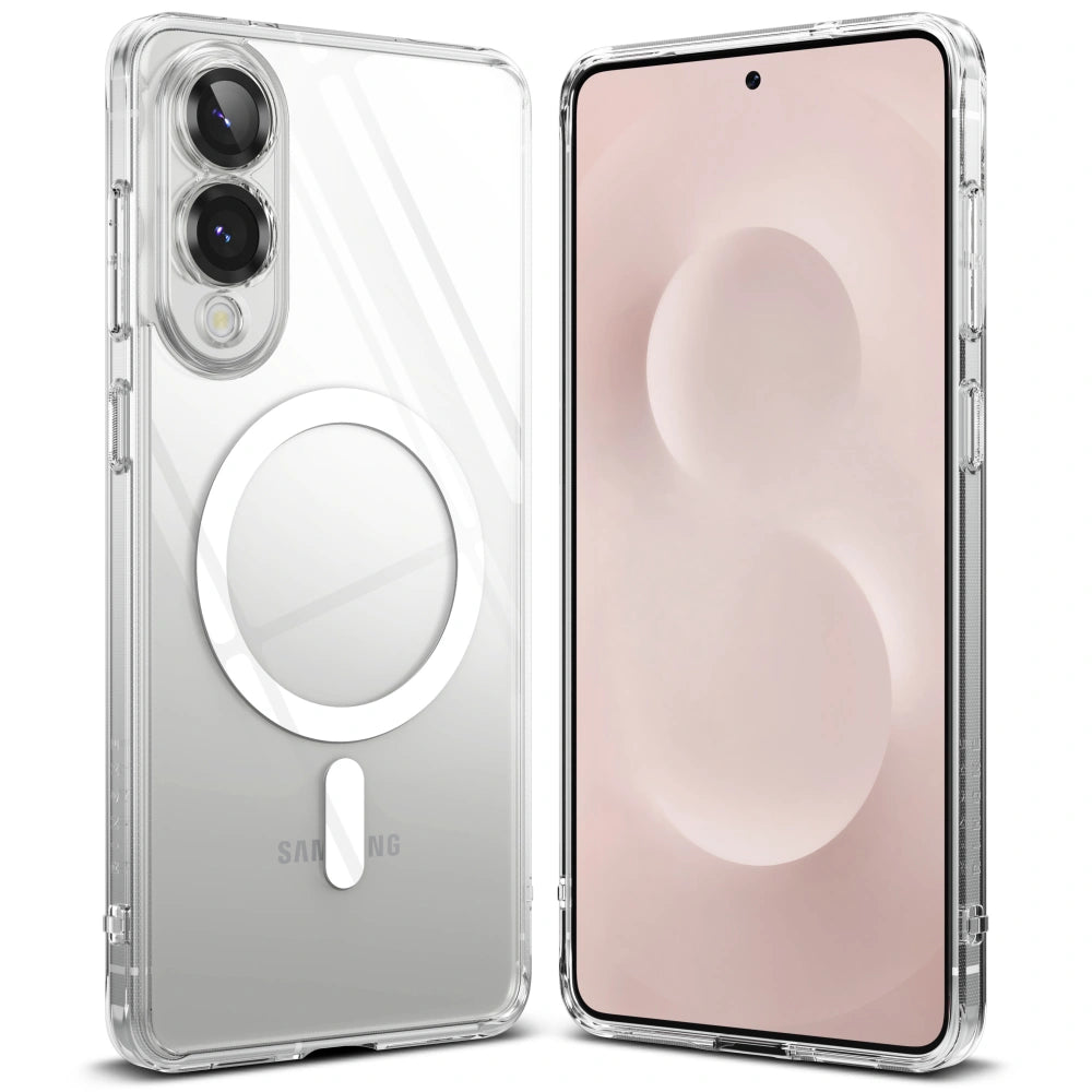 Ringke Samsung Galaxy S25 Edge - Fusion Magnetic - Σκληρή Θήκη με Πλαίσιο Σιλικόνης και MagSafe - Διάφανη