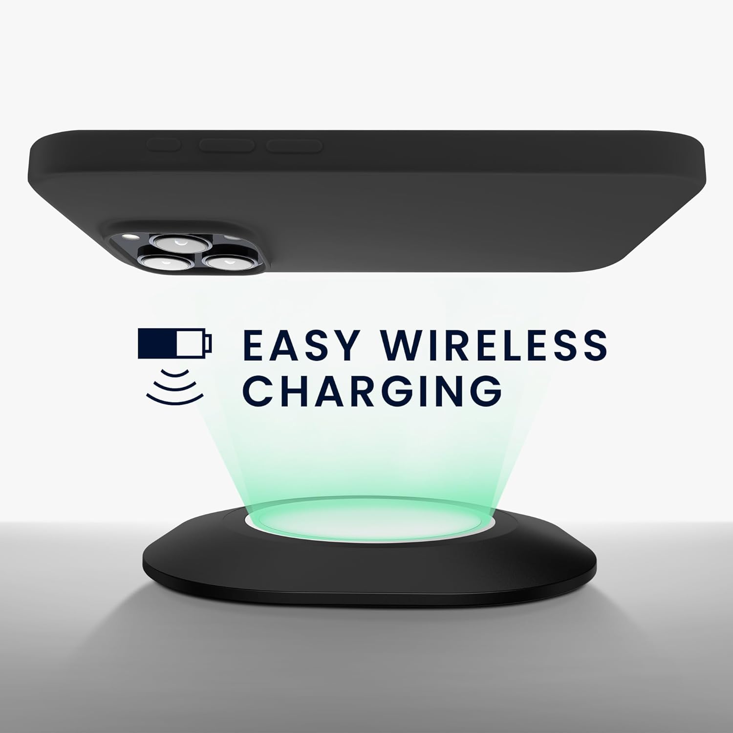 KW iPhone 15 Pro Θήκη Σιλικόνης Rubberized TPU - Black - 61955.01