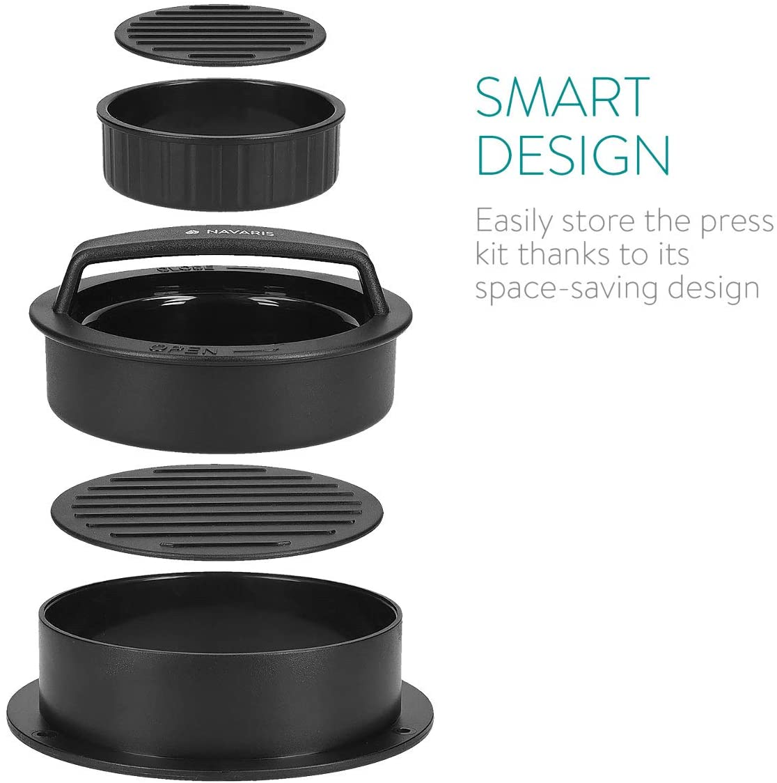 Navaris 3 σε 1 Φόρμα Προετοιμασίας Burger - Black - 44178
