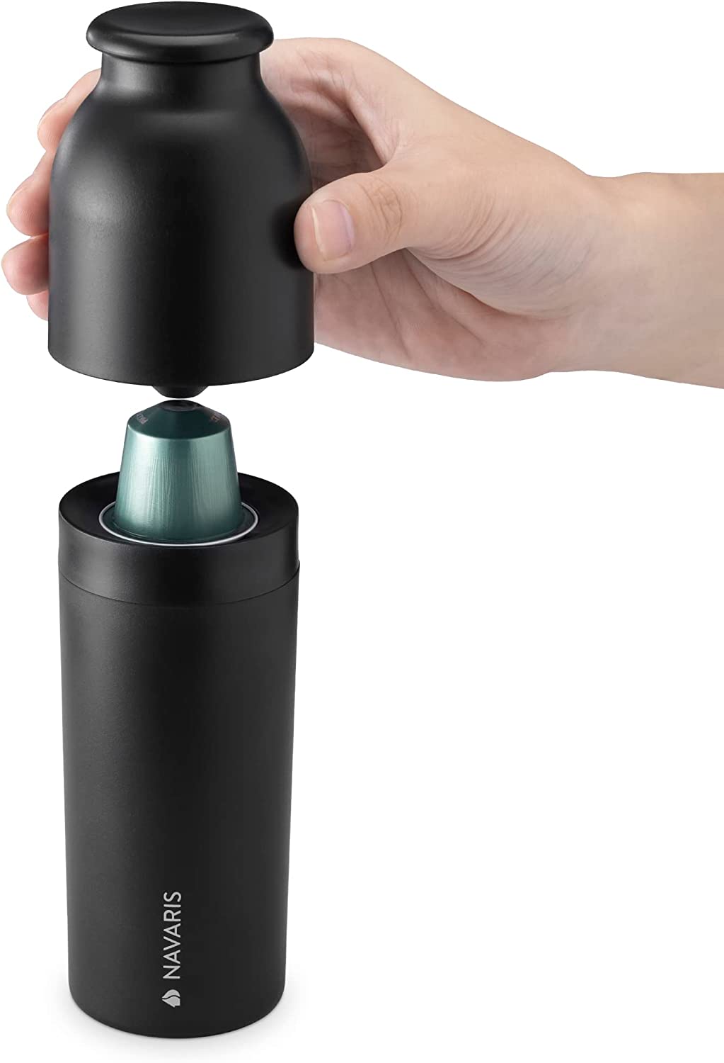 Navaris Κάδος Ανακύκλωσης για Χρησιμοποιημένες Κάψουλες Καφέ - 17.5 x 6 cm - Black - 60426.01