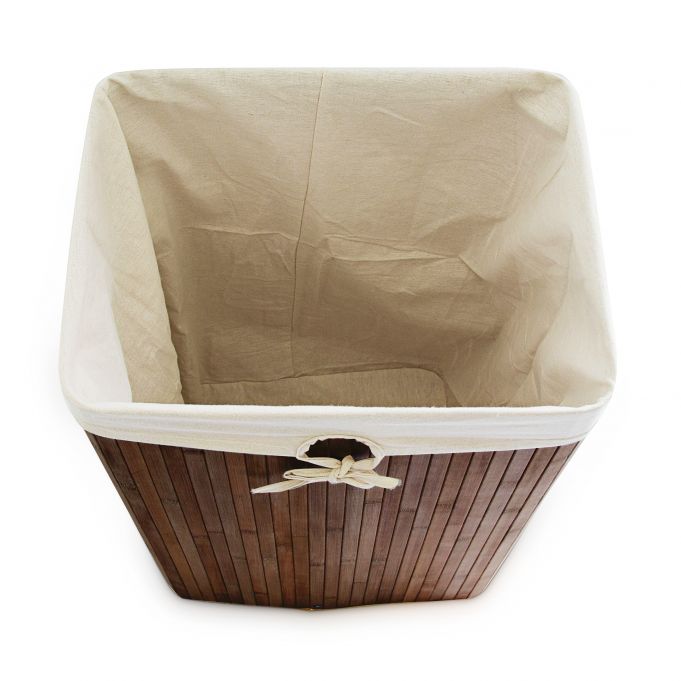Relaxdays XL Καλάθι Απλύτων από Μπαμπού με Καπάκι - Brown / Creme - 4052025046811