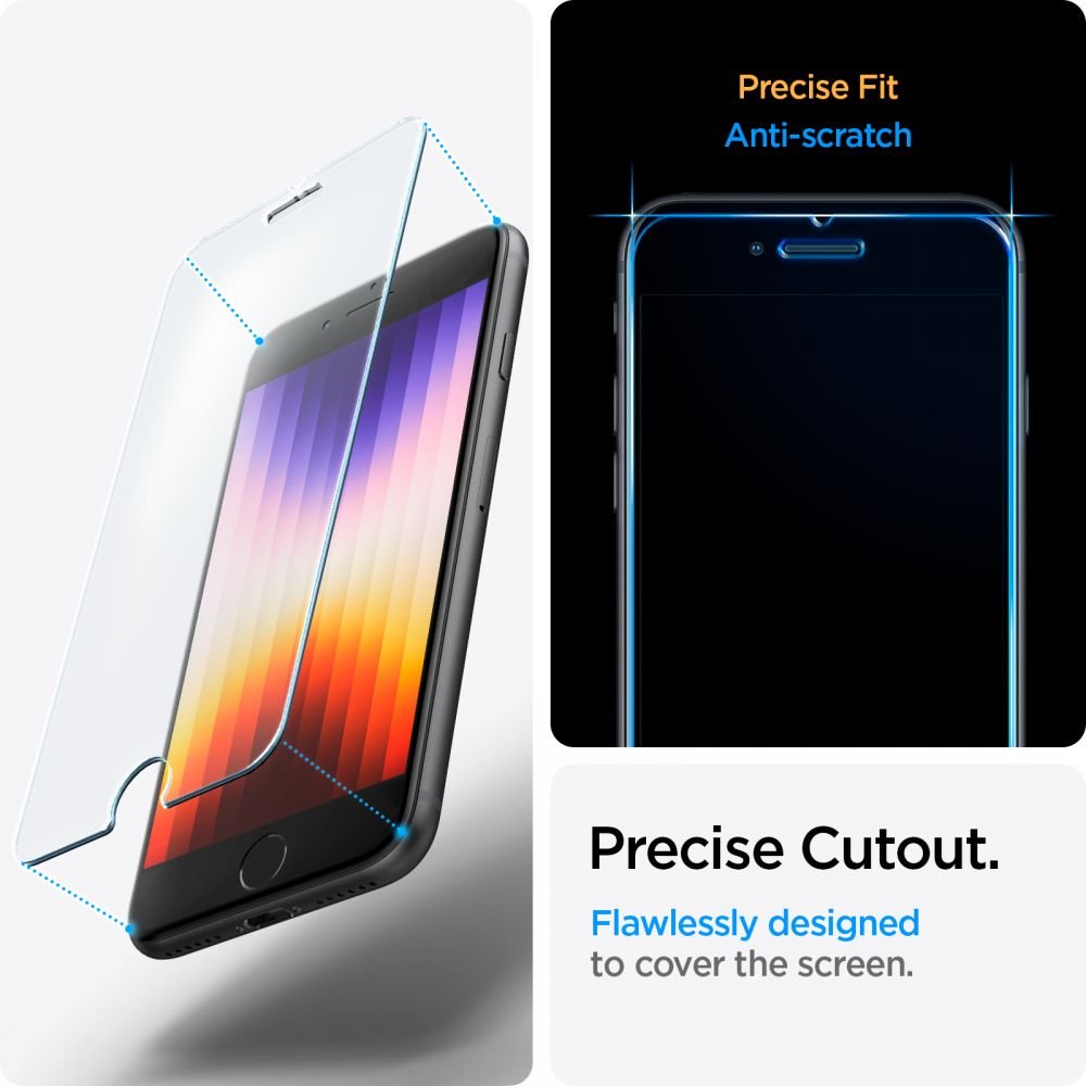 Spigen iPhone SE 2022 / SE 2020 / 7 / 8 Crystal Pack Θήκη Σιλικόνης με Προστασία Οθόνης - Crystal Clear