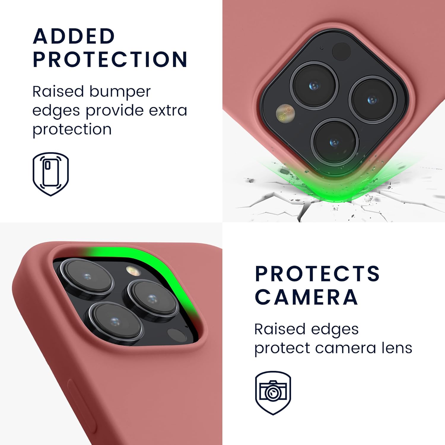 KW iPhone 15 Pro Θήκη Σιλικόνης Rubberized TPU - Winter Rose