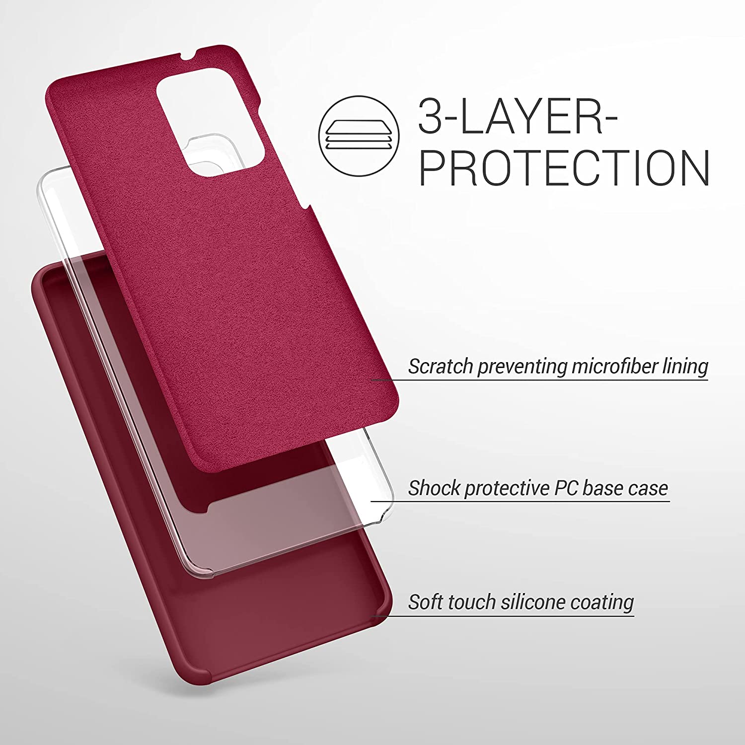 KW Samsung Galaxy A52 / A52 5G / A52s 5G Θήκη Σιλικόνης Rubber TPU - Rhubarb Red - 54347.209