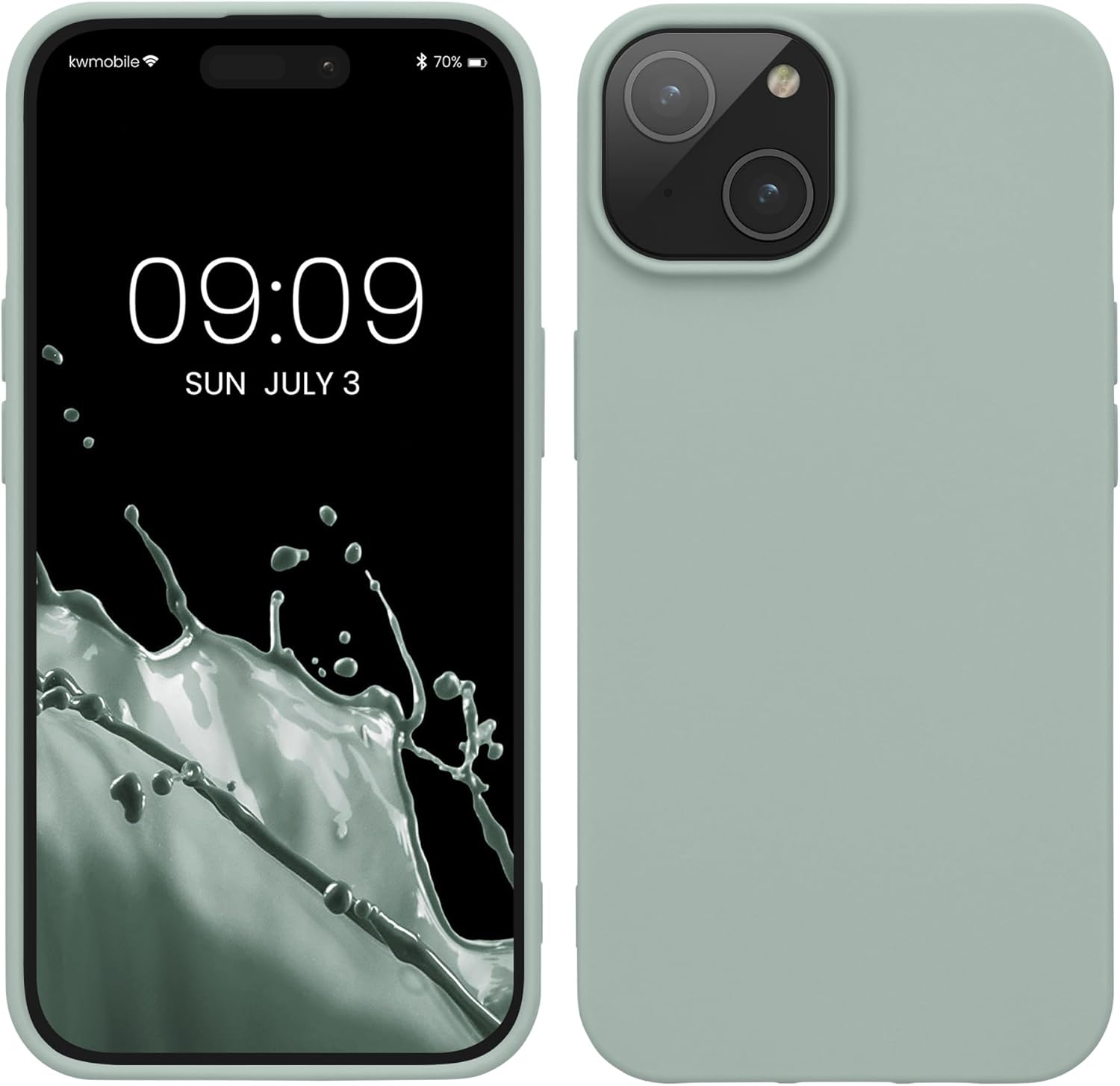 KW iPhone 15 Λεπτή Θήκη Σιλικόνης TPU - Cool Mint