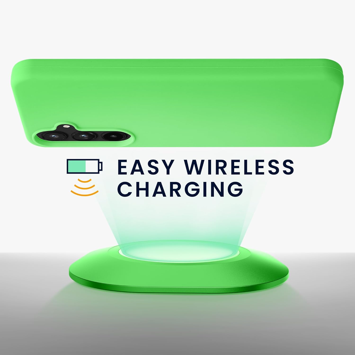 KW Samsung Galaxy A55 5G Θήκη Σιλικόνης Rubberized TPU - Lime Green