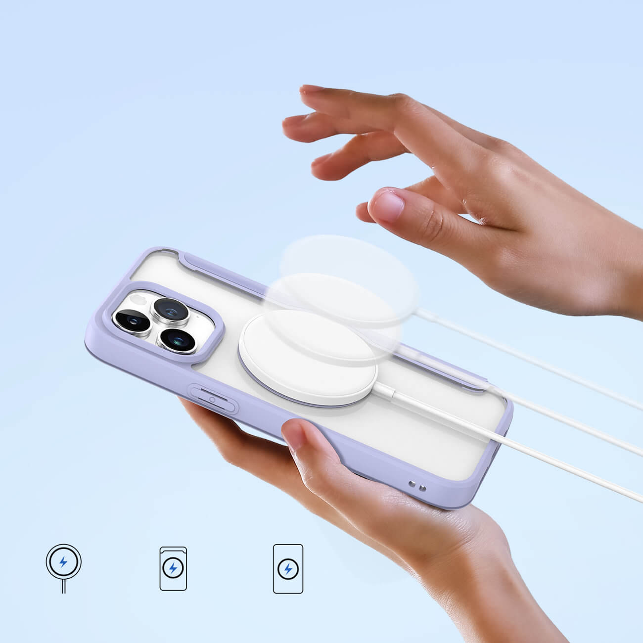 Dux Ducis iPhone 15 Pro Skin X Pro Magnetic Flip Case Θήκη Βιβλίο με MagSafe - Purple