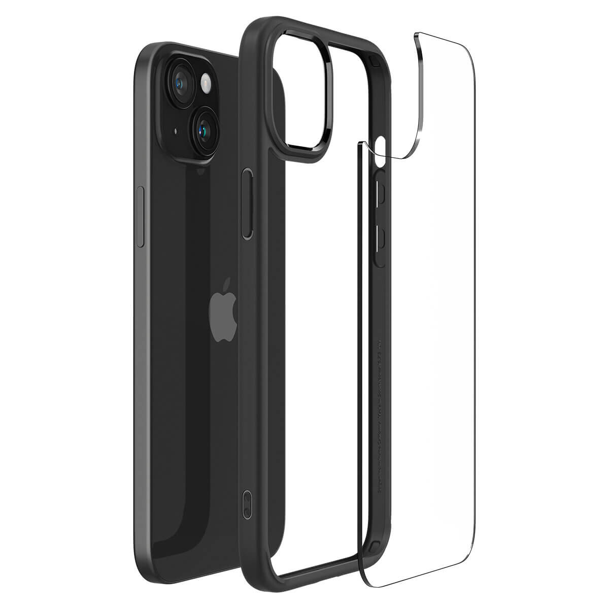 Spigen iPhone 15 Crystal Hybrid Σκληρή Θήκη με Πλαίσιο Σιλικόνης - Black