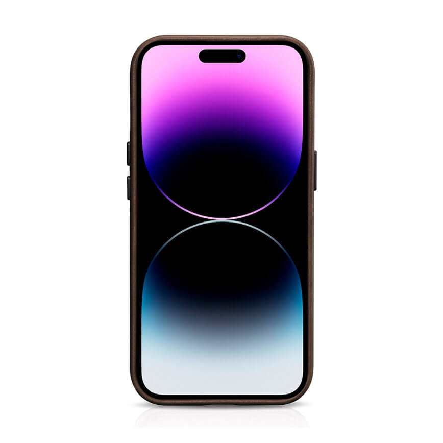 iCarer iPhone 15 Plus Leather Oil Wax Θήκη από Γνήσιο Δέρμα με MagSafe - Brown