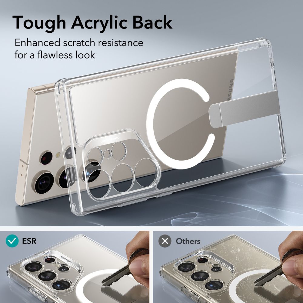 ESR Samsung Galaxy S24 Ultra - Flickstand Boost Halolock Σκληρή Θήκη με MagSafe και Stand - Clear