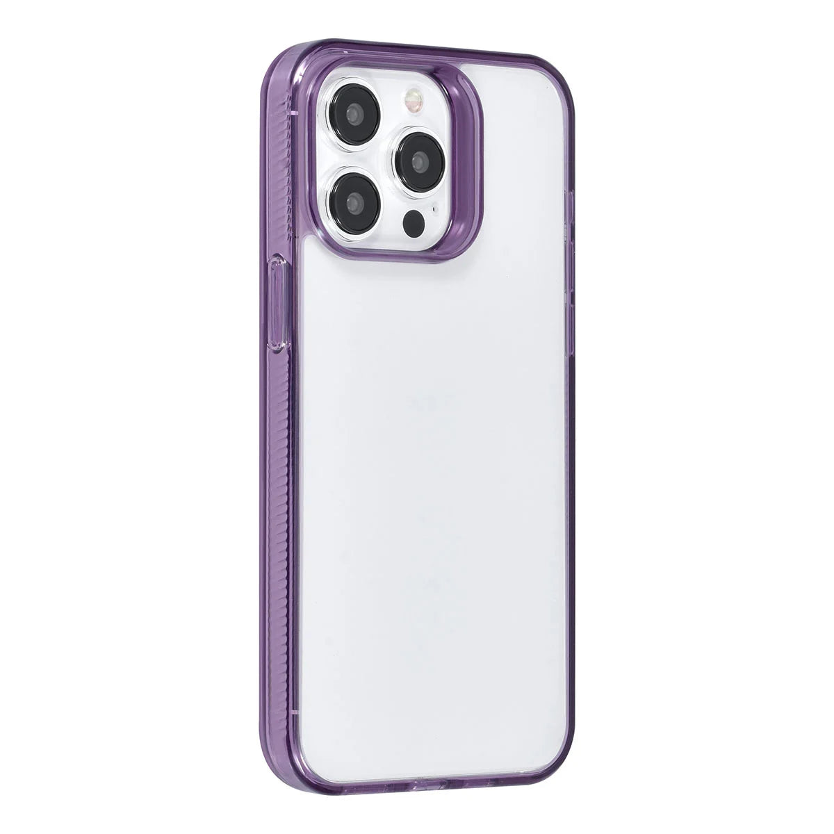 Tuniq iPhone 15 Pro Max - Σκληρή Θήκη με Πλαίσιο Σιλικόνης - Ημιδιάφανο Μοβ / Διάφανο