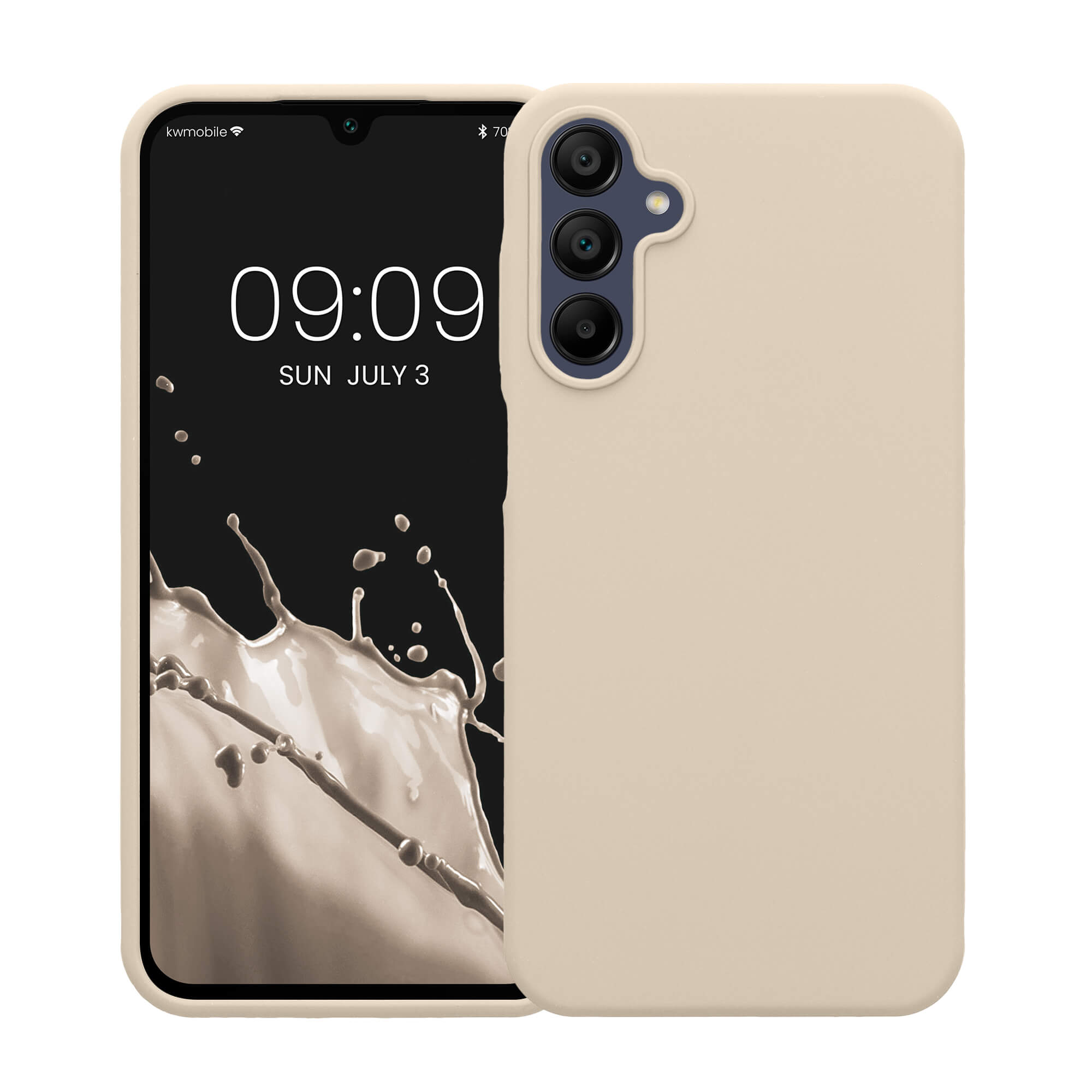 KW Samsung Galaxy A15 4G / A15 5G Θήκη Σιλικόνης Rubberized TPU - Matte Cream