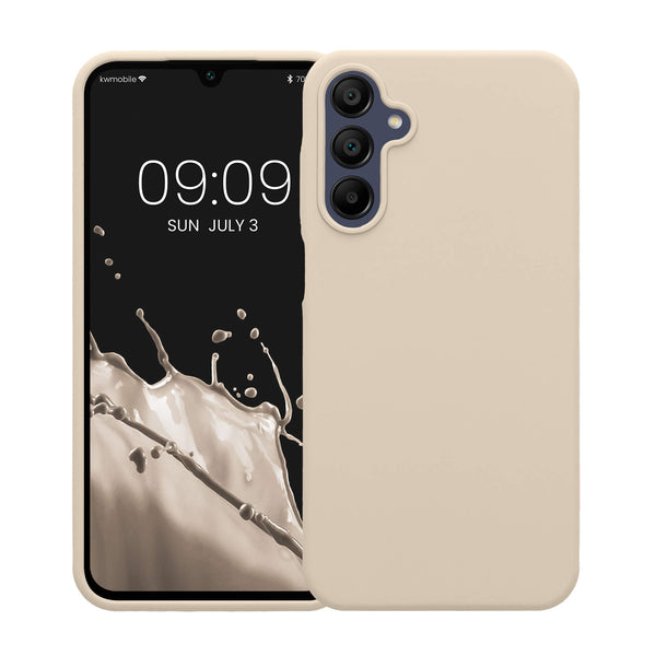 KW Samsung Galaxy A15 4G / A15 5G Θήκη Σιλικόνης Rubberized TPU - Matte Cream