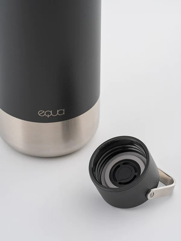 Equa Thermo Timeless Μπουκάλι Θερμός από Ανοξείδωτο Ατσάλι - 1000ml - Dark Bottle