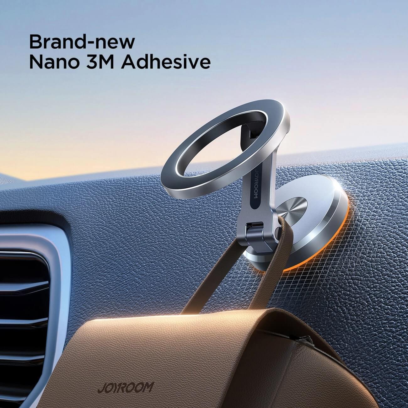 Joyroom Universal MagSafe Μαγνητική Βάση για το Ταμπλό του Αυτοκινήτου - Dark Grey - JR-ZS403