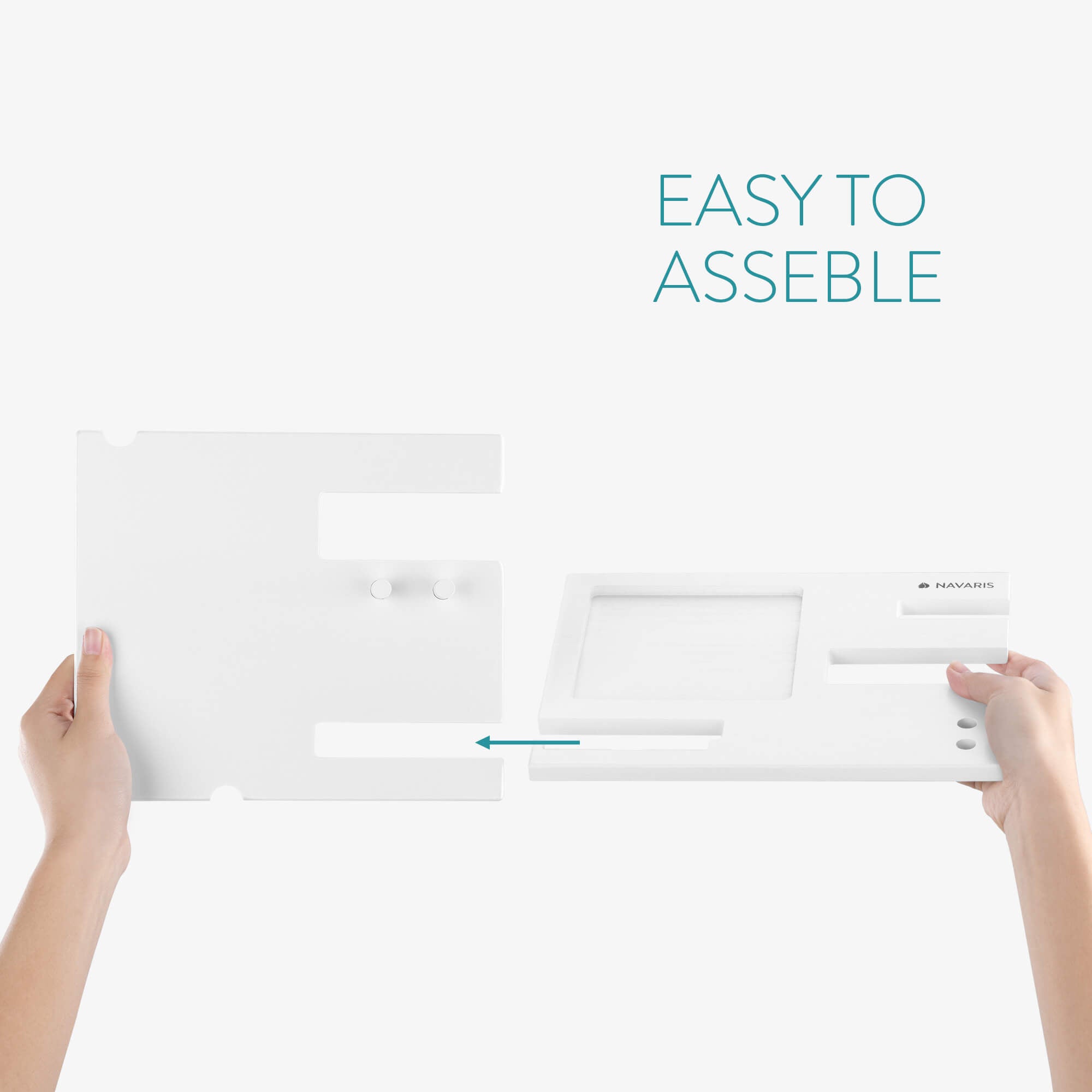 Navaris Βάση Οργάνωσης από Μπαμπού - White - 55613.02