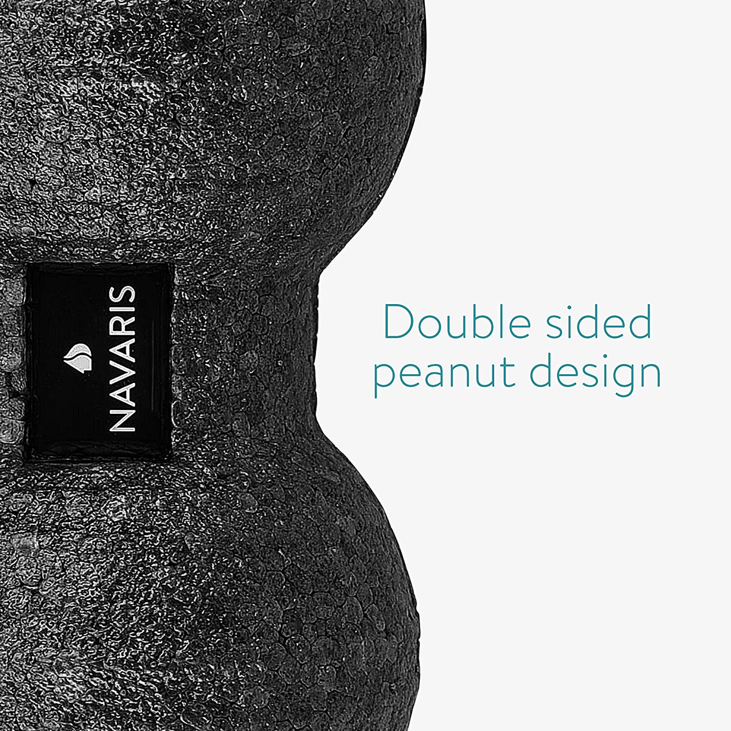 Navaris 2x Peanut Duo Massage Ball - Σετ με 2 Μπάλες Μασάζ - Black - 44055.01