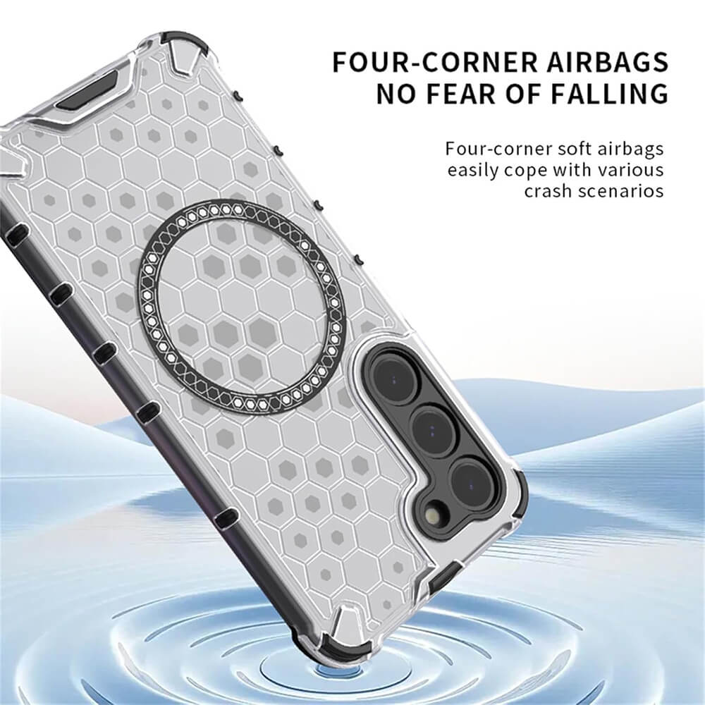 Techsuit Samsung Galaxy A26 5G Honeycomb Shield MagSafe Σκληρή Θήκη με Πλαίσιο Σιλικόνης - White