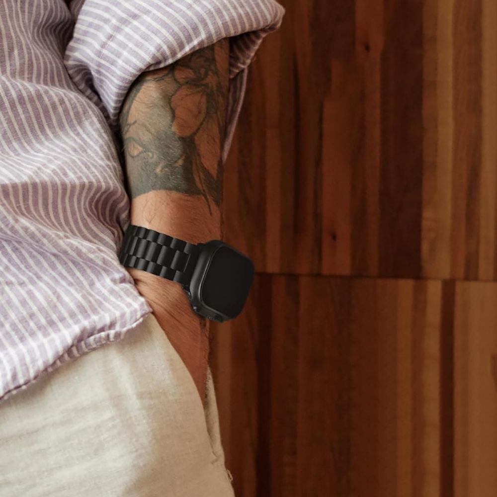 Tech - Protect Λουράκι Apple Watch 4 / 5 / 6 / 7 / 8 / 9 / SE / ULTRA 1 / ULTRA 2 - 42 / 44 / 45 / 49 mm Stainless Pro από Ανοξείδωτο Ατσάλι - Black