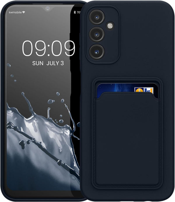 KW Samsung Galaxy A14 5G Θήκη Σιλικόνης TPU με Υποδοχή για Κάρτα - Dark Blue