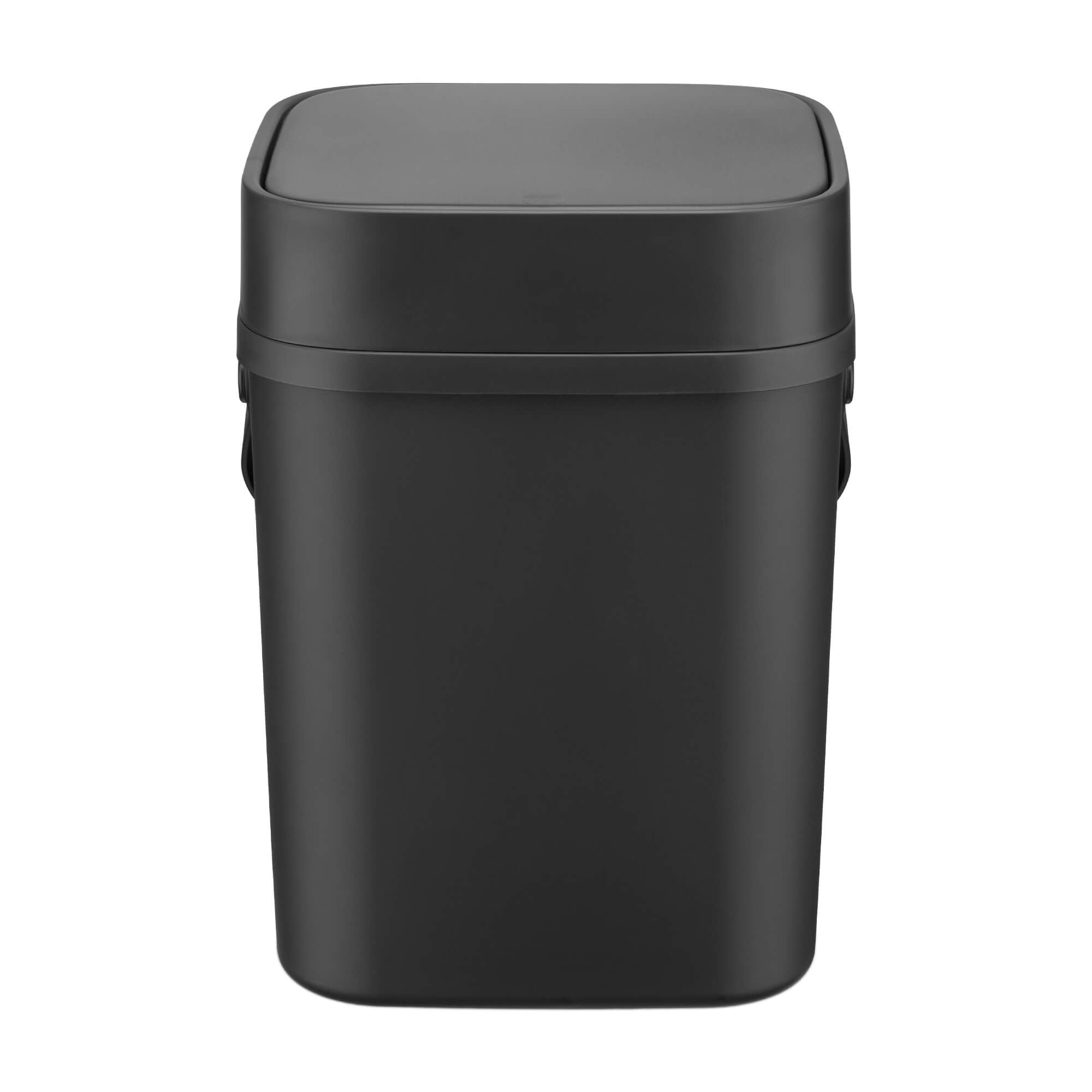 Navaris Κάδος Απορριμμάτων με Χερούλι και Καπάκι Πίεσης - 12L - Grey - 55639.01.19
