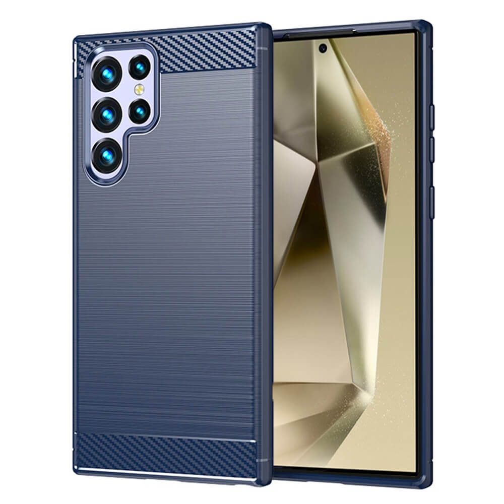 Techsuit Samsung Galaxy S25 Ultra Carbon Silicone Θήκη Σιλικόνης TPU - Blue